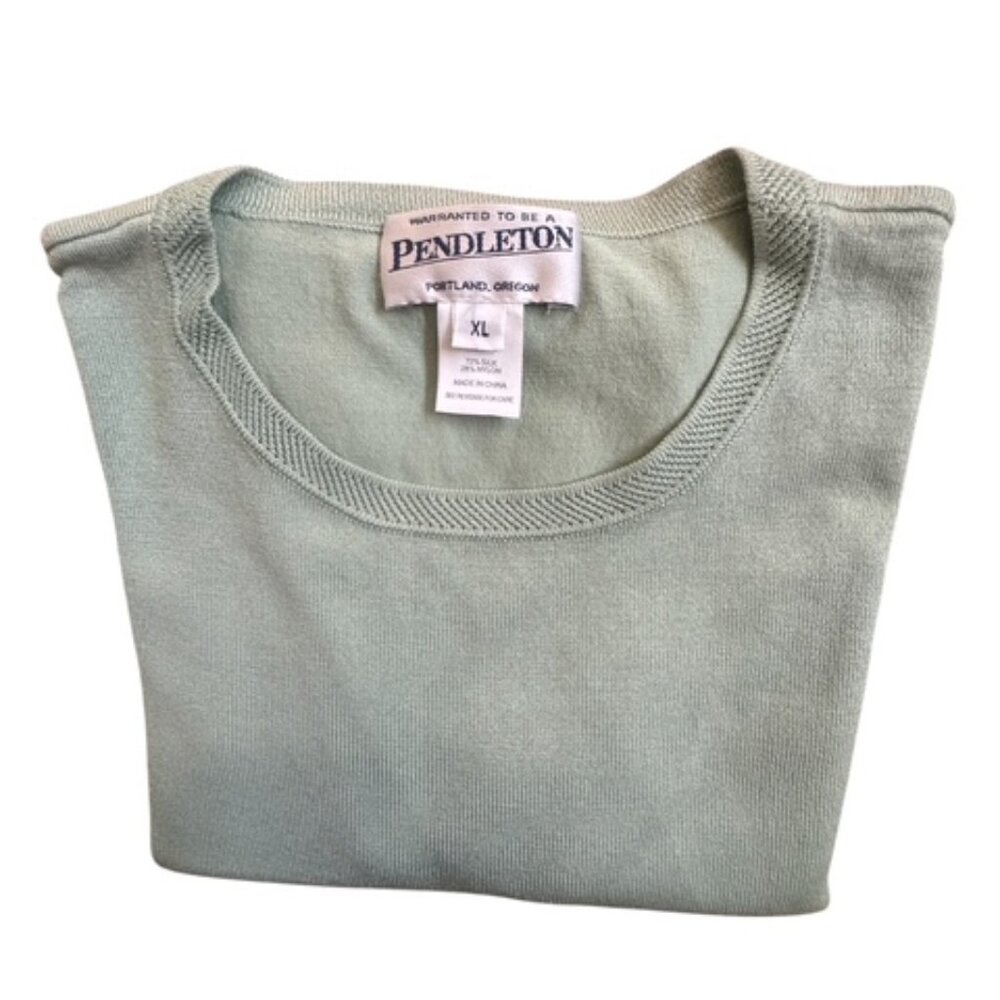 Pendleton Short Sleeve Women's Size XL TOP Green